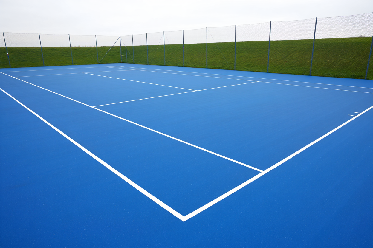 Hard tennis court resurfacing and line marking — Lincoln and Lincolnshire tennis court contractor.